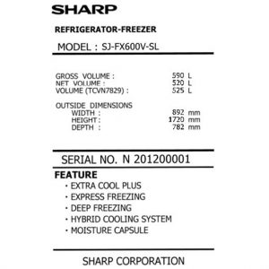 Sharp Sj Fx600v Sl 14