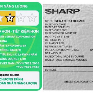 Tu Lanh Sharp Inverter 362 Lit Sj Fx420vg Bk 15 3